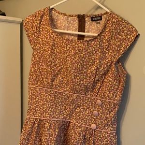 Retrolicious Fit and Flare Floral Dress